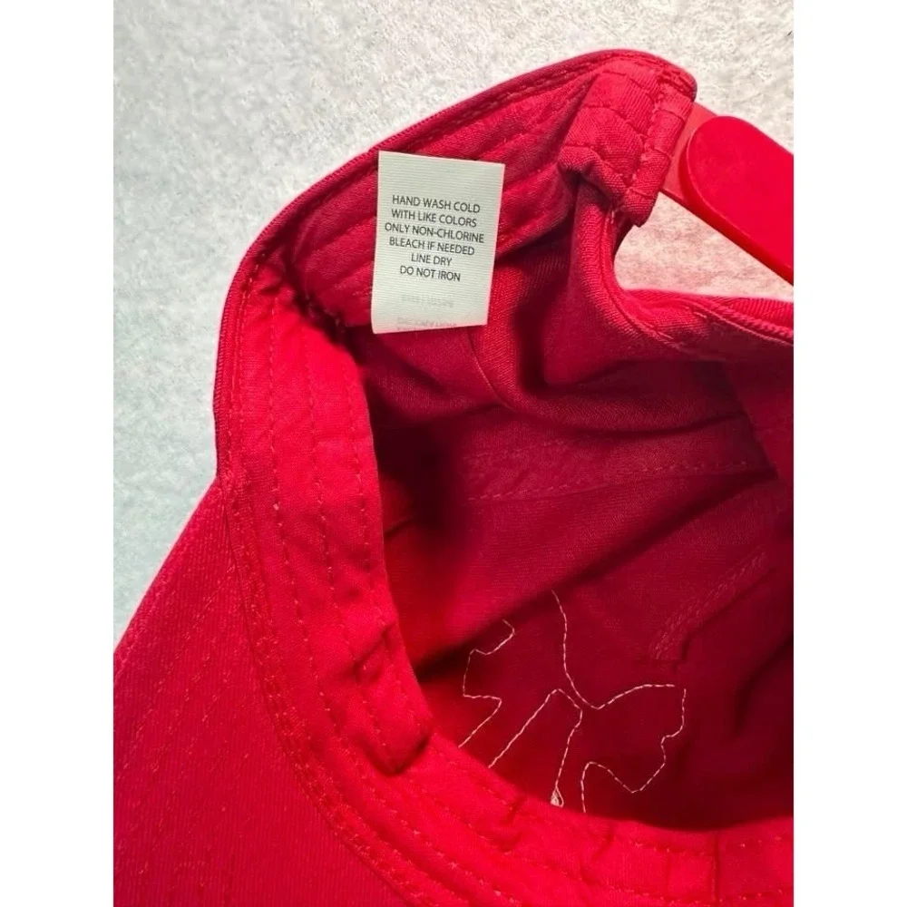 Red Child's Hat with White Bow OSFM New with Tags